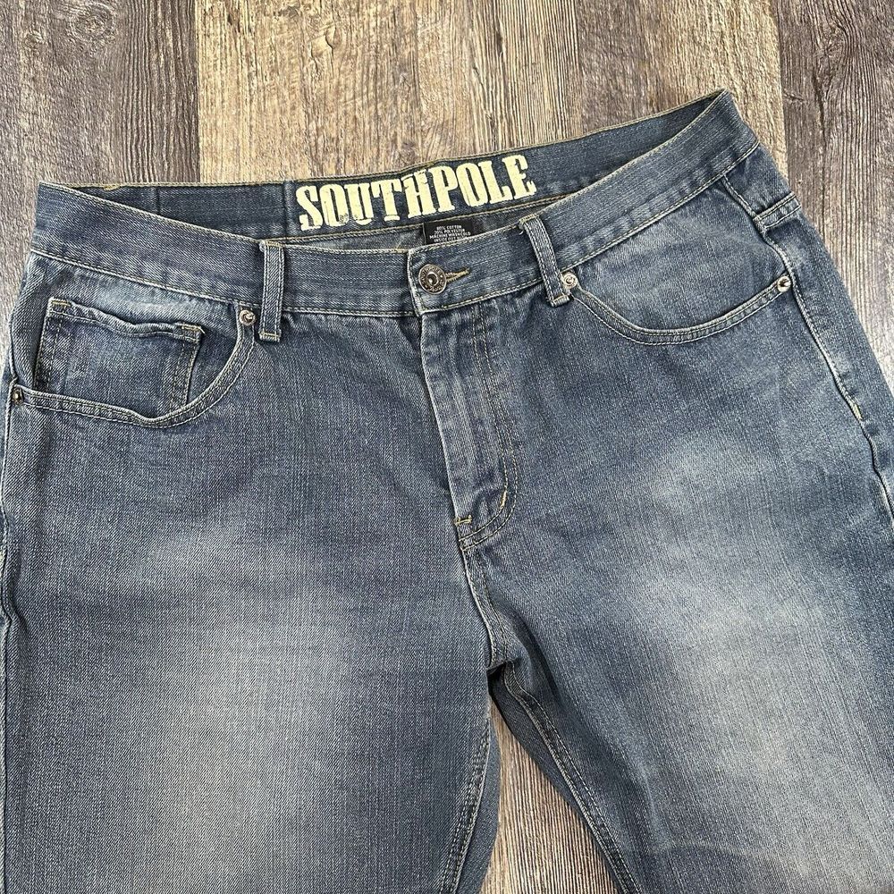 Southpole Original Collection Straight Leg Jeans Mens Size 38x32 Medium Denim - Picture 4 of 15